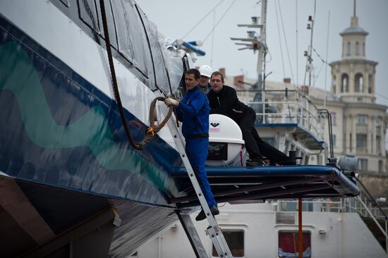 Kometa sea passenger vessel floated out in Sevastopol