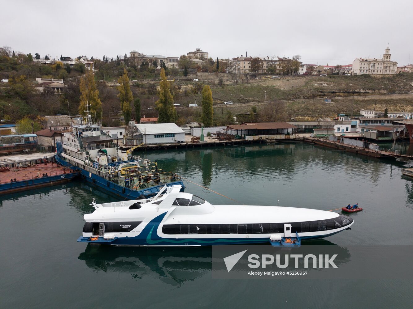 Kometa sea passenger vessel floated out in Sevastopol
