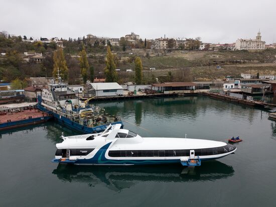 Kometa sea passenger vessel floated out in Sevastopol
