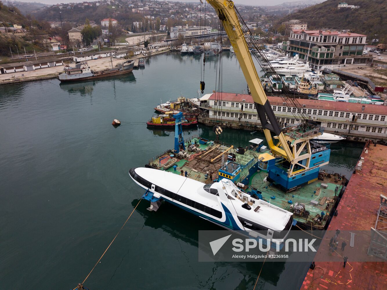 Kometa sea passenger vessel floated out in Sevastopol