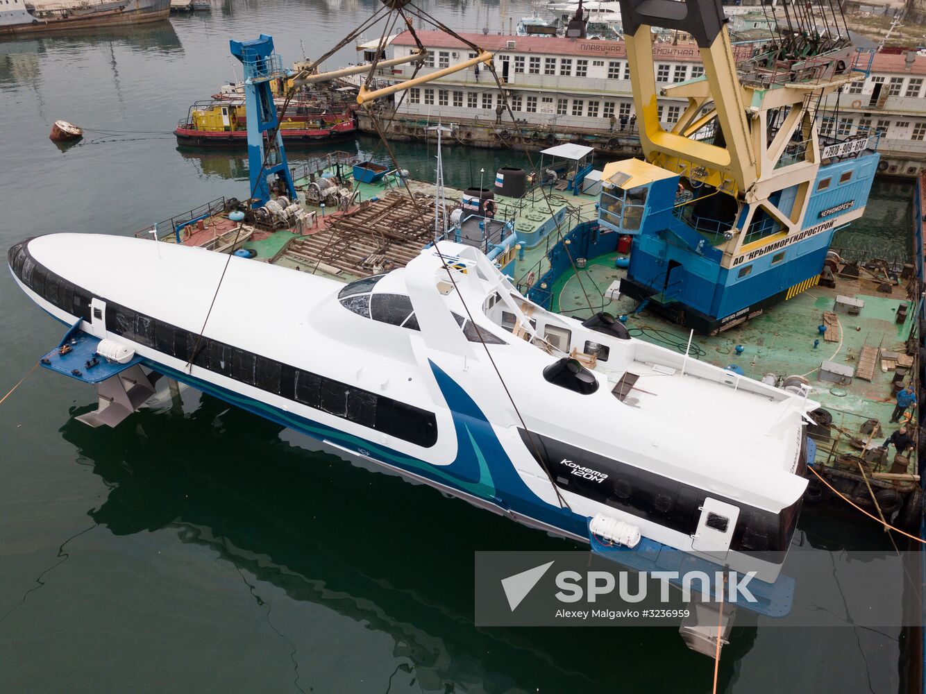 Kometa sea passenger vessel floated out in Sevastopol