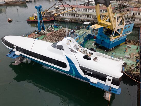 Kometa sea passenger vessel floated out in Sevastopol