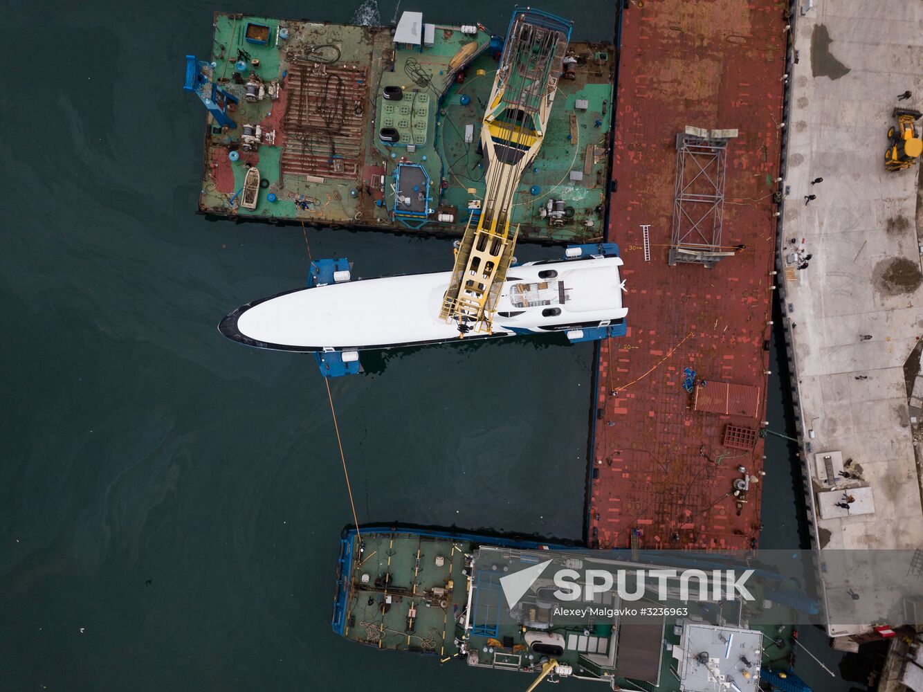 Kometa sea passenger vessel floated out in Sevastopol