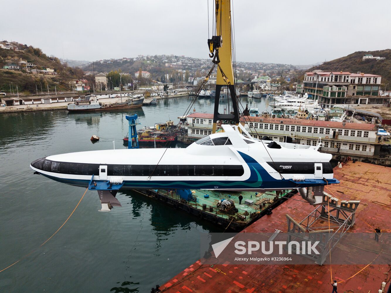 Kometa sea passenger vessel floated out in Sevastopol