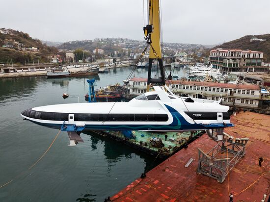 Kometa sea passenger vessel floated out in Sevastopol