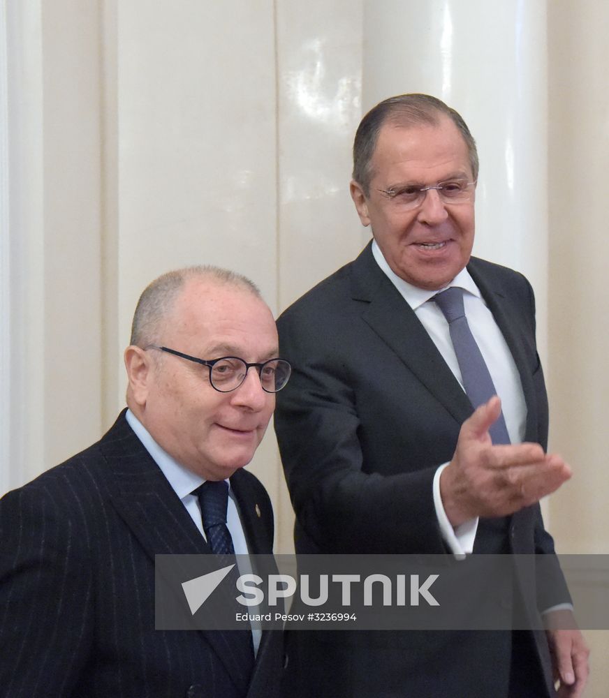 Russian Foreign Minister Sergei Lavrov meets with Argentine Foreign Minister Jorge Faurie