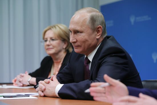 President Putin meets with WHO director-general Adhanom and Deputy Secretary-General of UN Mohammed