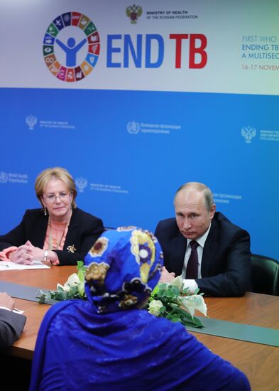 President Putin meets with WHO director-general Adhanom and Deputy Secretary-General of UN Mohammed
