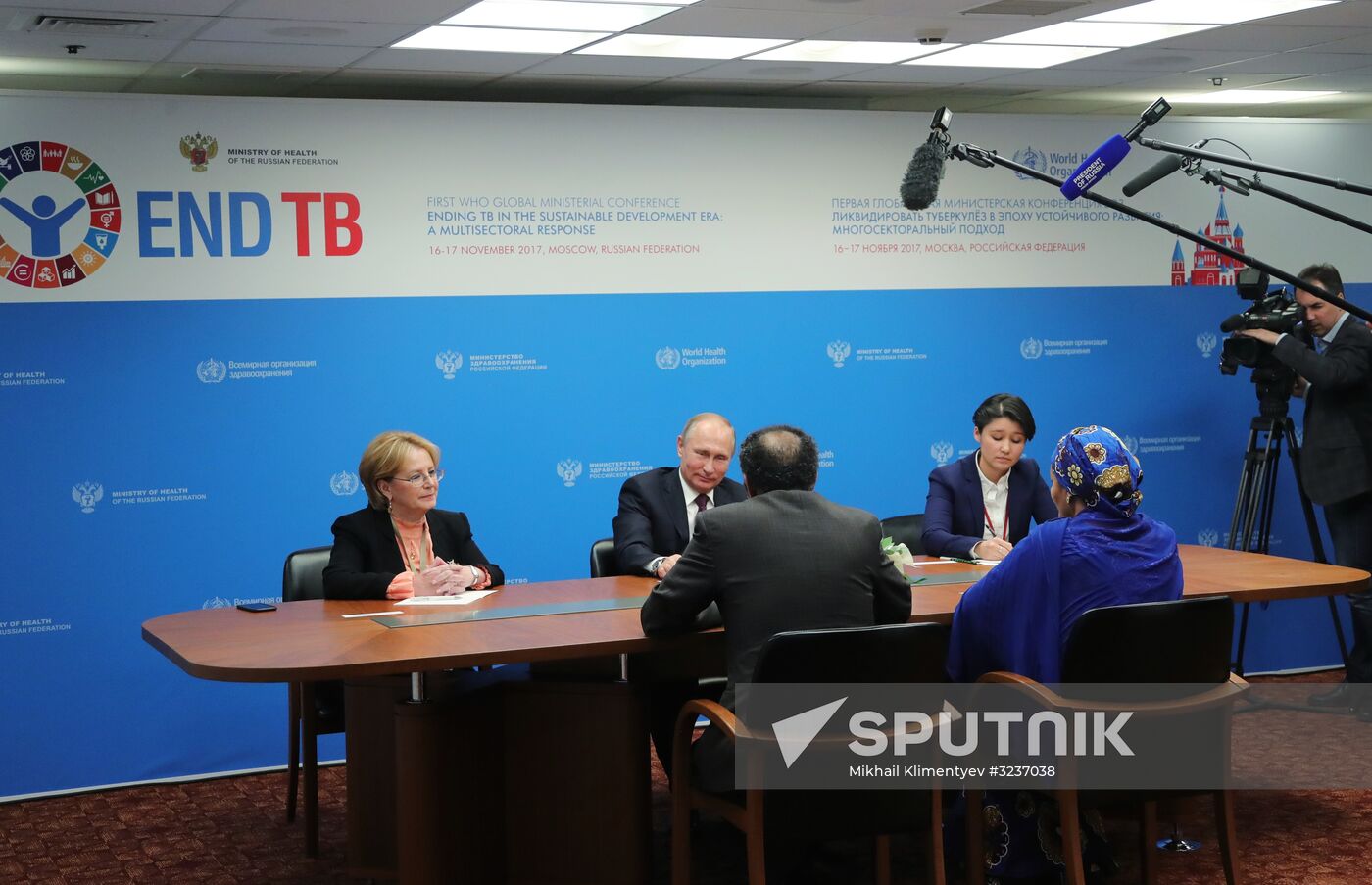 President Putin meets with WHO director-general Adhanom and Deputy Secretary-General of UN Mohammed