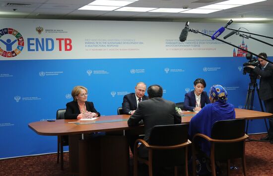 President Putin meets with WHO director-general Adhanom and Deputy Secretary-General of UN Mohammed