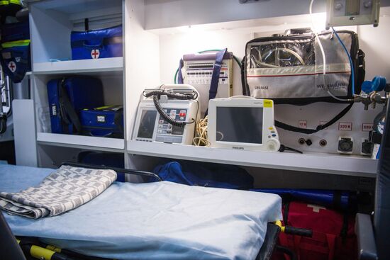 Puchkov emergency medical assistance station at work in Moscow