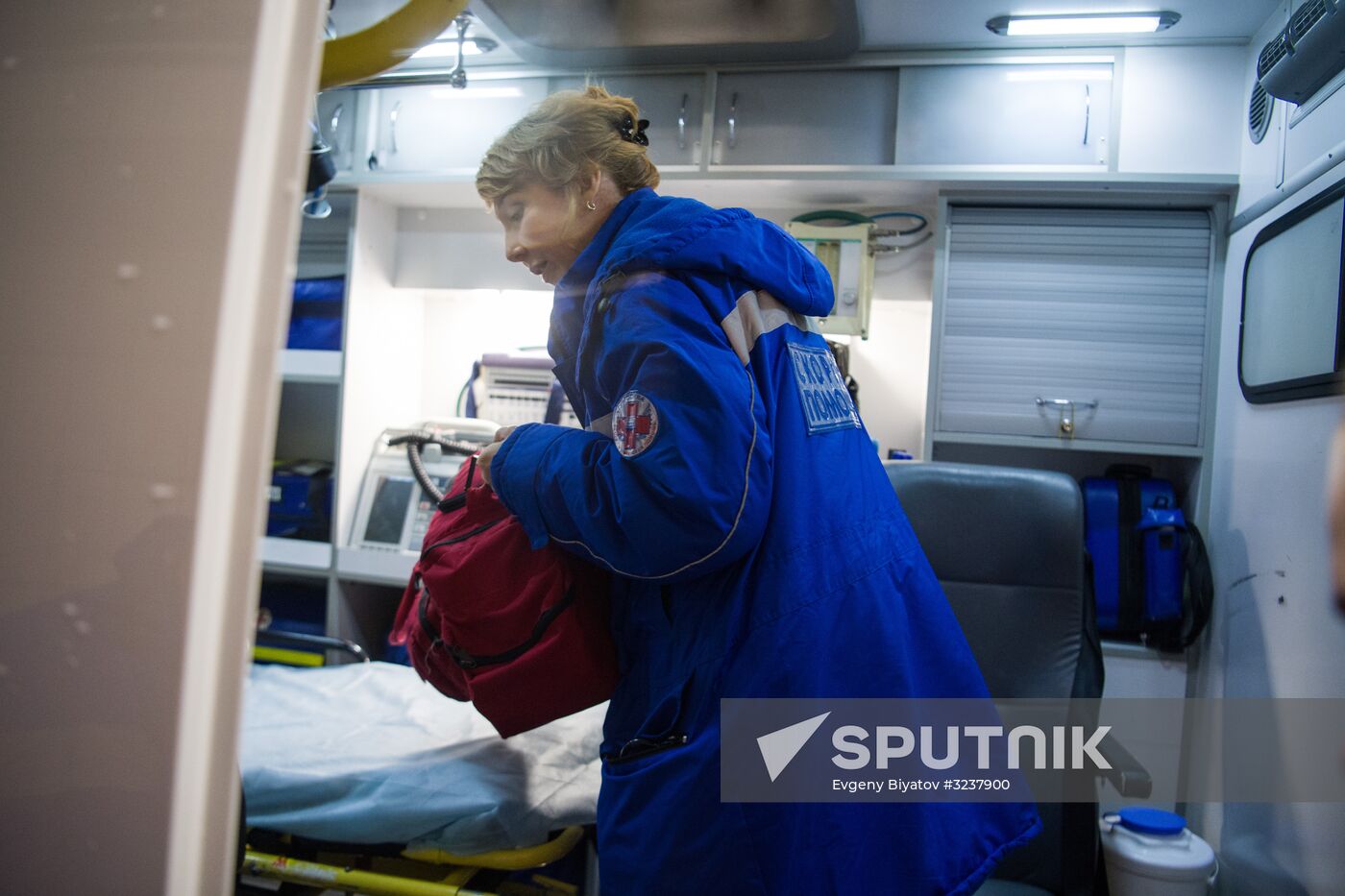 Puchkov emergency medical assistance station at work in Moscow