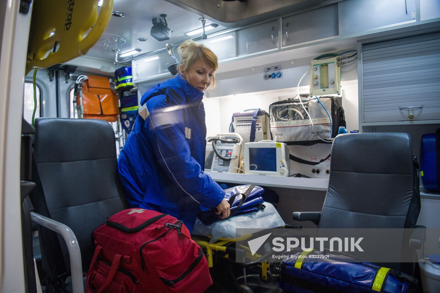 Puchkov emergency medical assistance station at work in Moscow