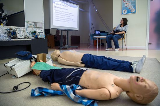 Puchkov emergency medical assistance station at work in Moscow