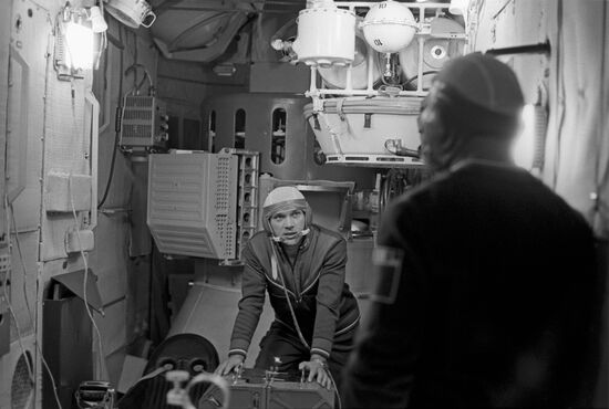 Cosmonauts Vladimir Dzhanibekov and Oleg Makarov