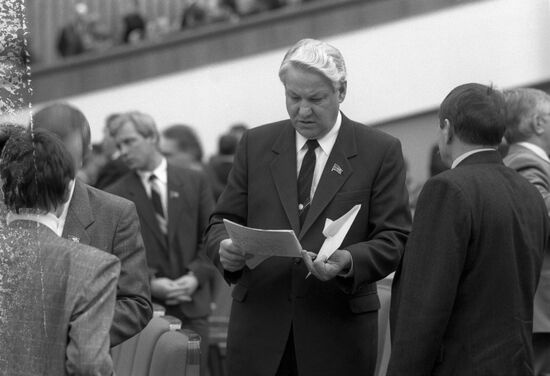 Boris Yeltsin at Second Congress of USSR People's Deputies