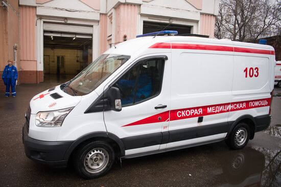 Puchkov emergency medical assistance station at work in Moscow