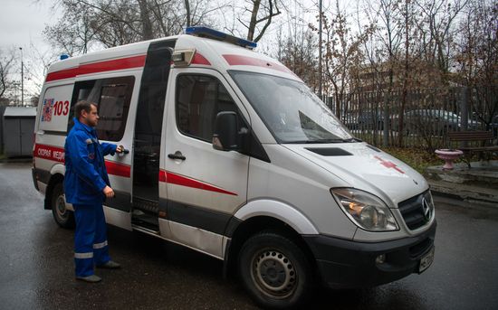 Puchkov emergency medical assistance station at work in Moscow