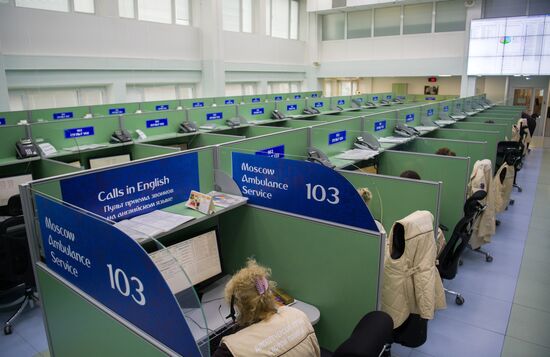 Puchkov emergency medical assistance station at work in Moscow