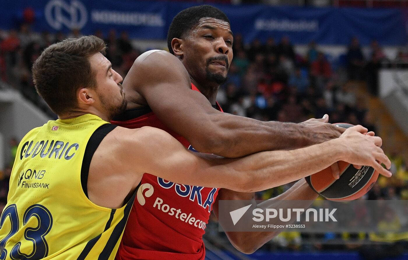 Basketball. Euroleague. CSKA vs. Fenerbahce