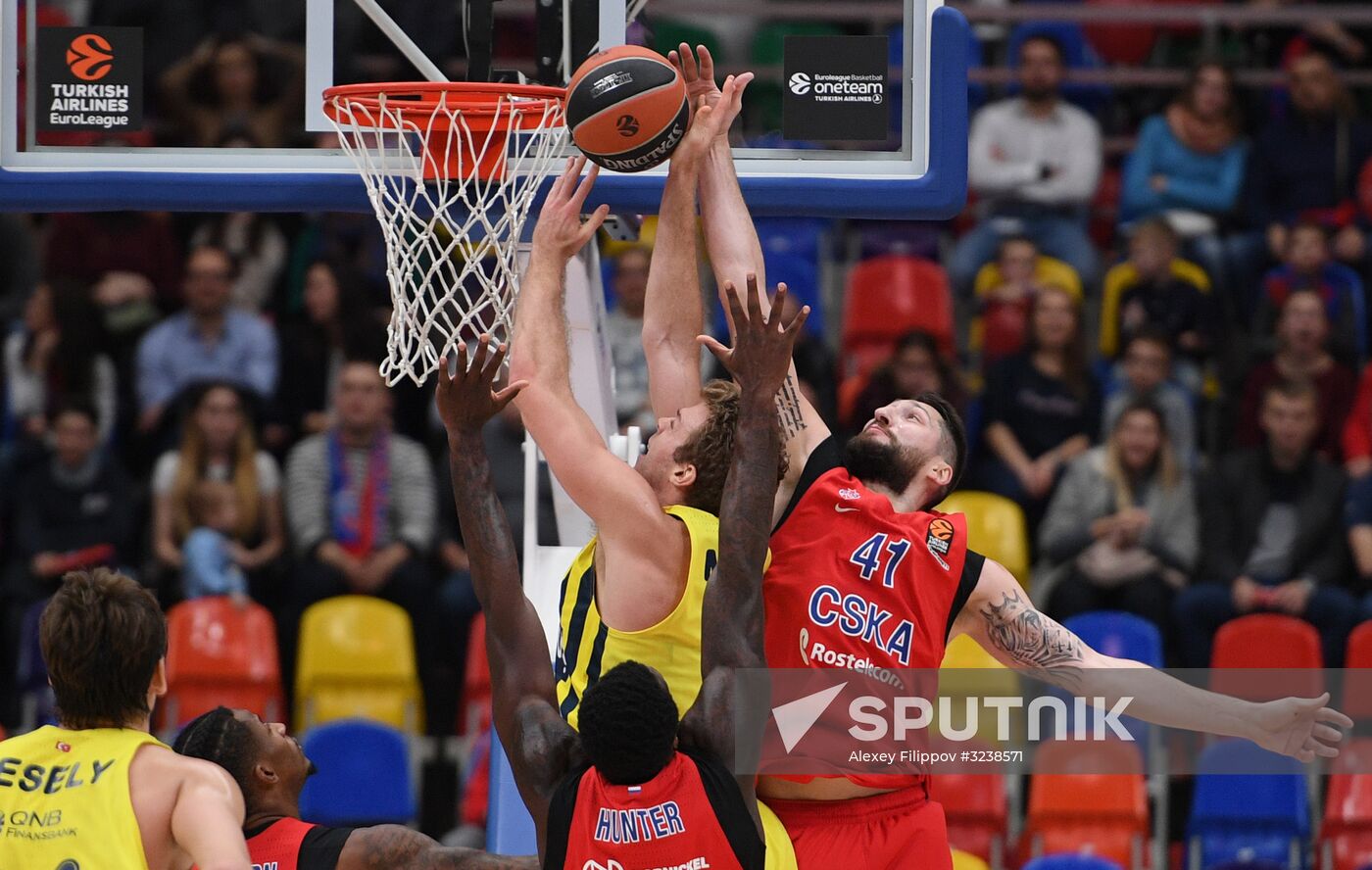 Basketball. Euroleague. CSKA vs. Fenerbahce