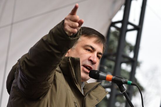 Mikheil Saakashvili's party rally in Kiev