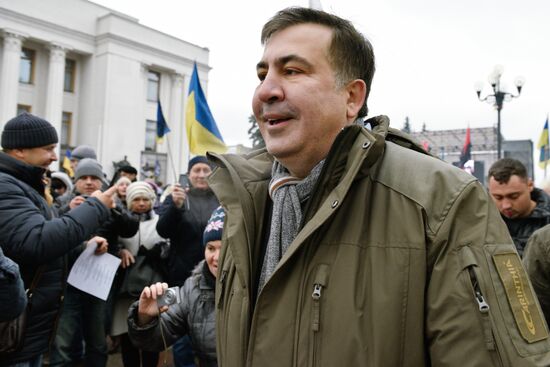 Mikheil Saakashvili's party rally in Kiev