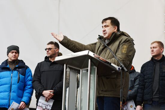 Mikheil Saakashvili's party rally in Kiev