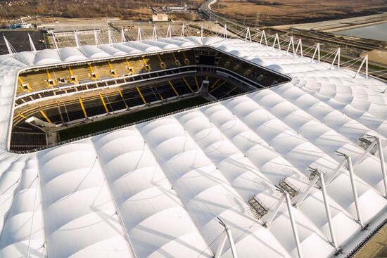 Rostov Arena football stadium under construction in Rostov-on-Don