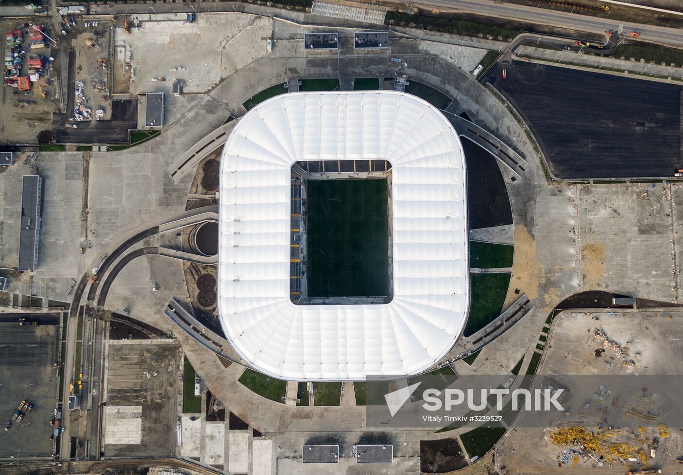 Rostov Arena football stadium under construction in Rostov-on-Don