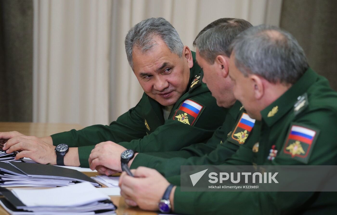 President Vladimir Putin holds meeting with heads of Defense Ministry and defense industry
