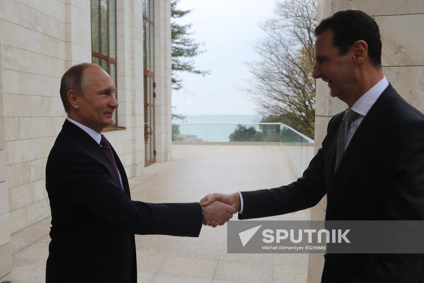 Vladimir Putin meets with Syrian President Bashar Al-Assad