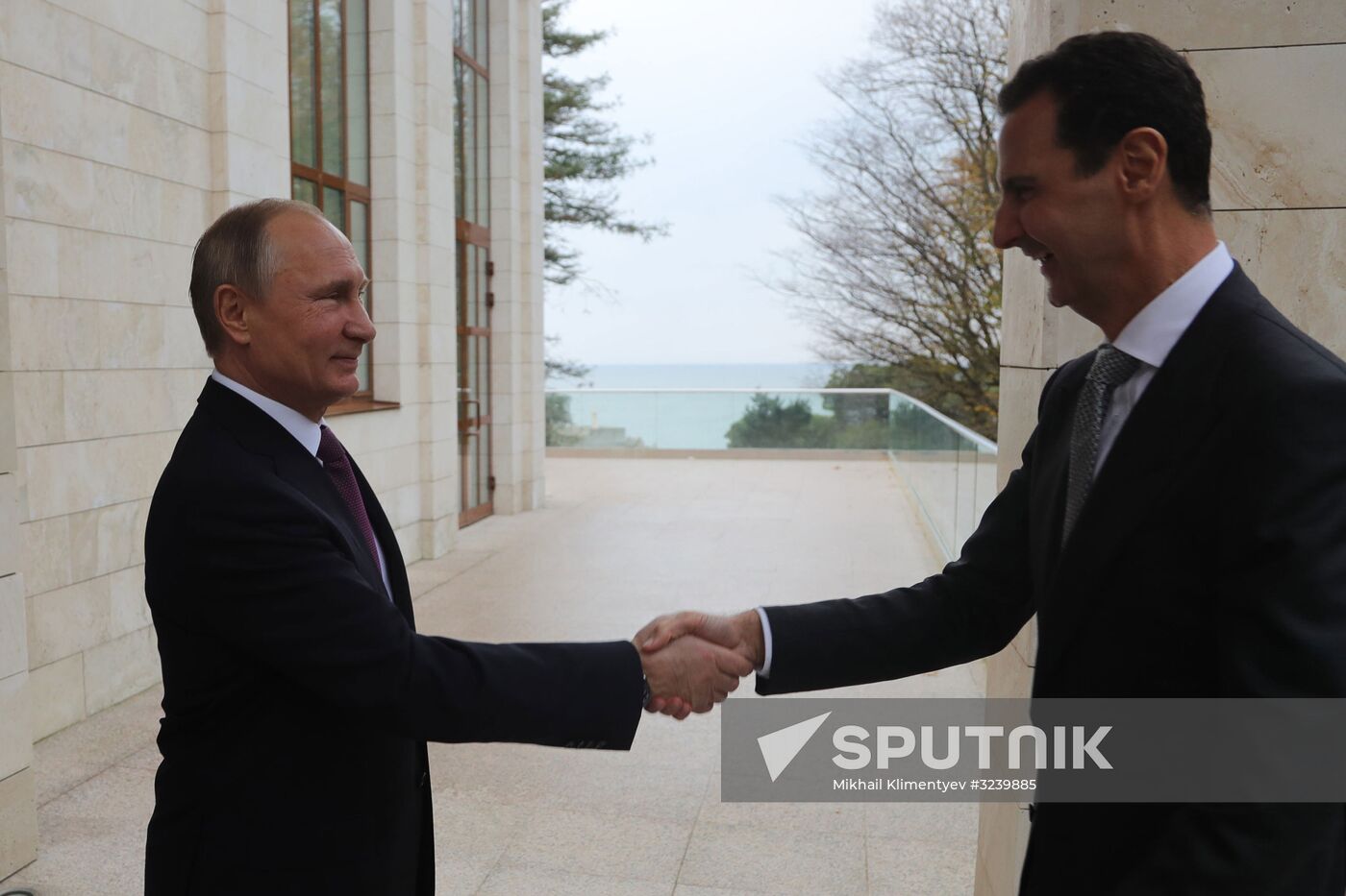 Vladimir Putin meets with Syrian President Bashar Al-Assad