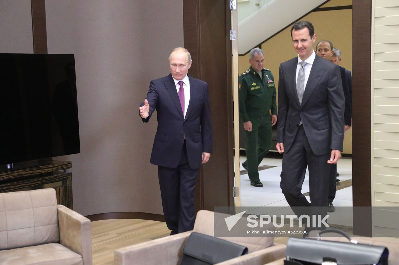 Vladimir Putin meets with Syrian President Bashar Al-Assad