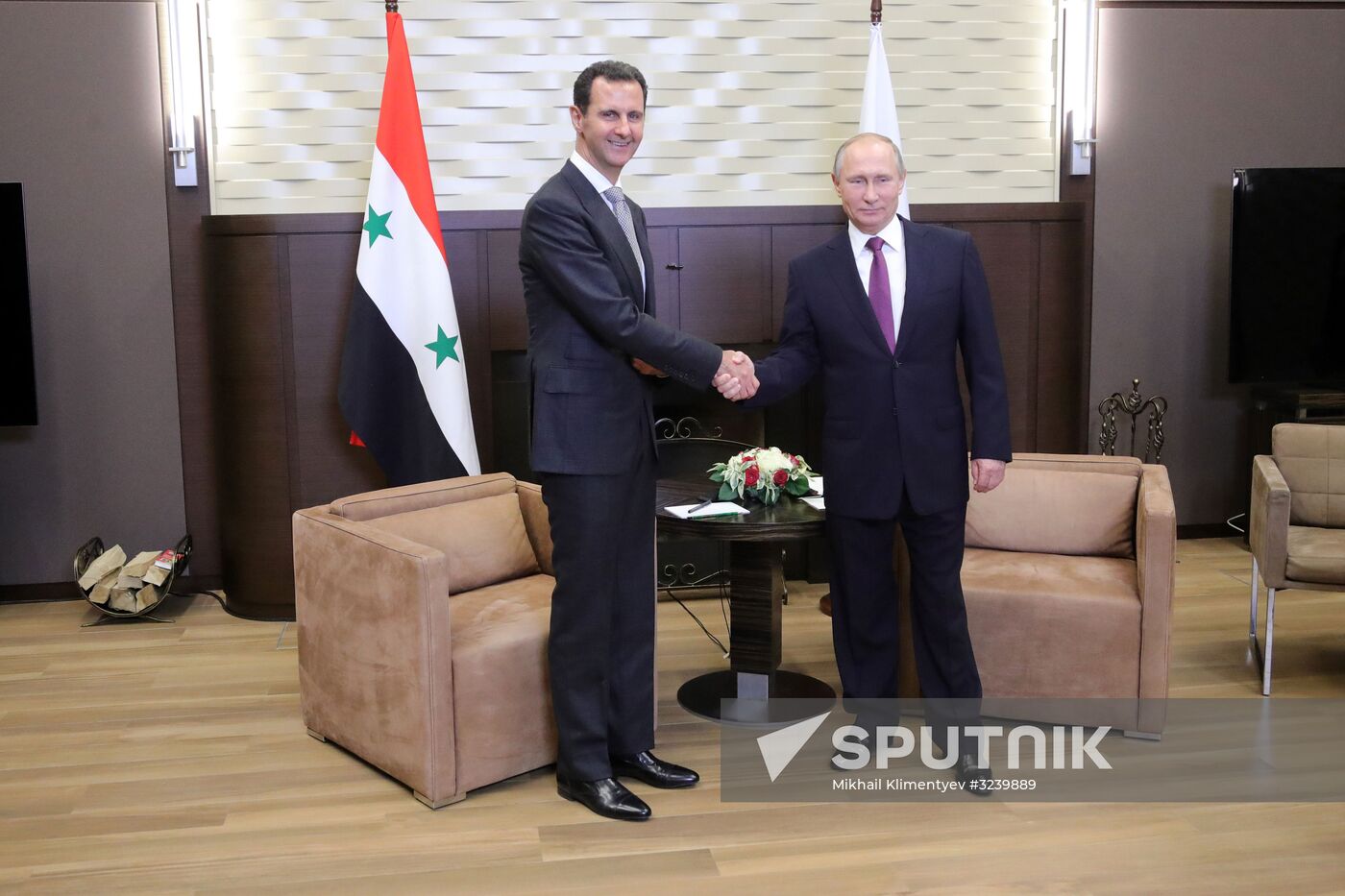 Vladimir Putin meets with Syrian President Bashar Al-Assad