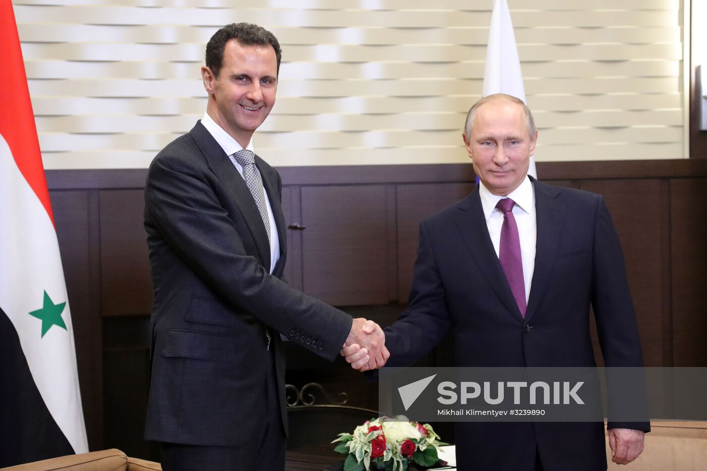 Vladimir Putin meets with Syrian President Bashar Al-Assad