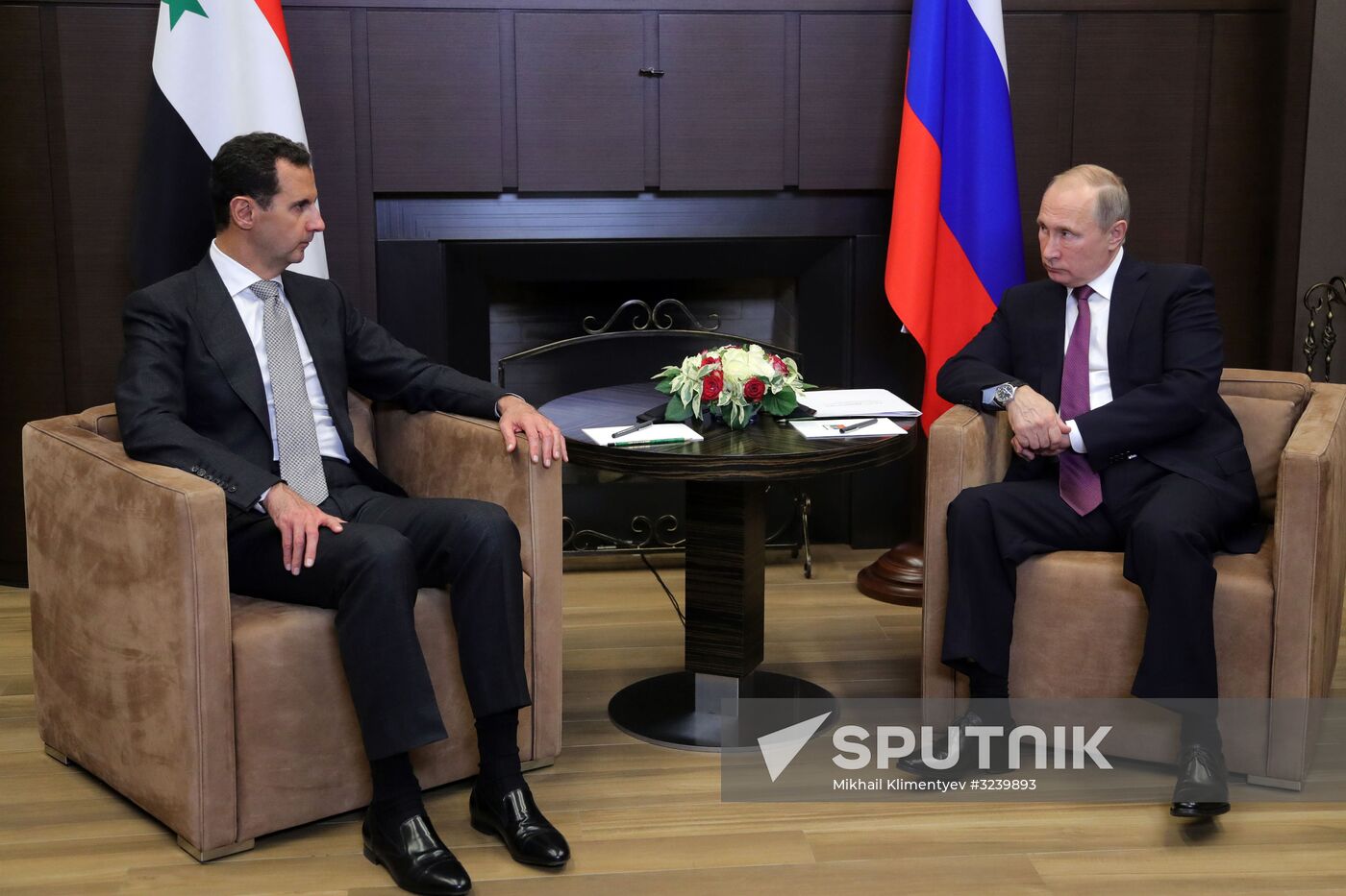 Vladimir Putin meets with Syrian President Bashar Al-Assad