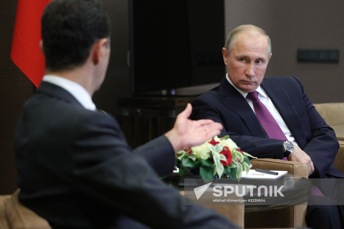 Vladimir Putin meets with Syrian President Bashar Al-Assad
