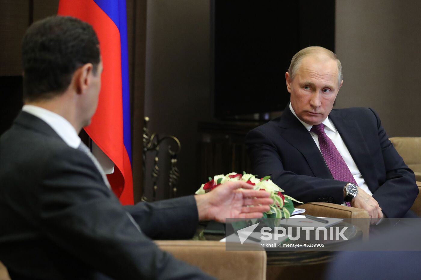 Vladimir Putin meets with Syrian President Bashar Al-Assad