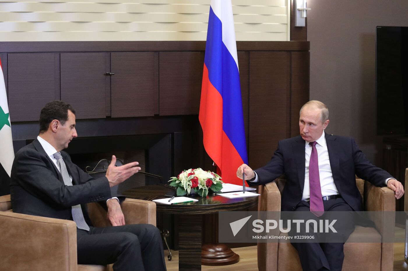 Vladimir Putin meets with Syrian President Bashar Al-Assad
