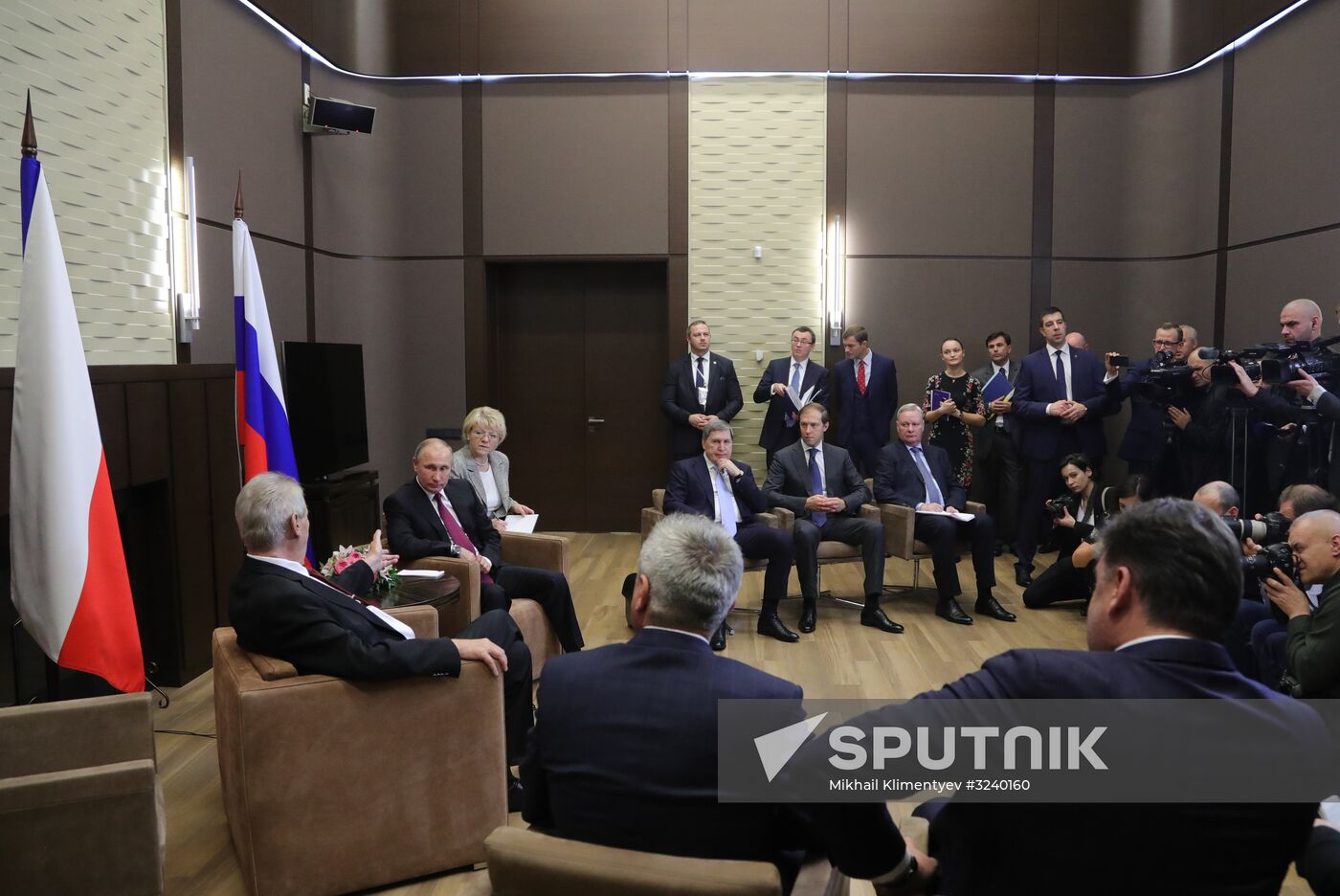 President Vladimir Putin meets with Czech Republic President Milos Zeman