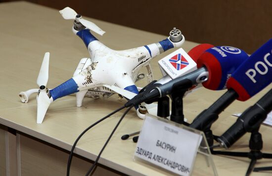 Donetsk People's Republic reports on a Ukrainian drone shot down in Dokuchayevsk