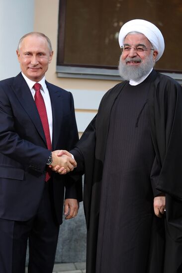 Meeting of Russian President Vladimir Putin, President of Iran Hassan Rouhani and President of Turkey Recep Tayyip Erdogan