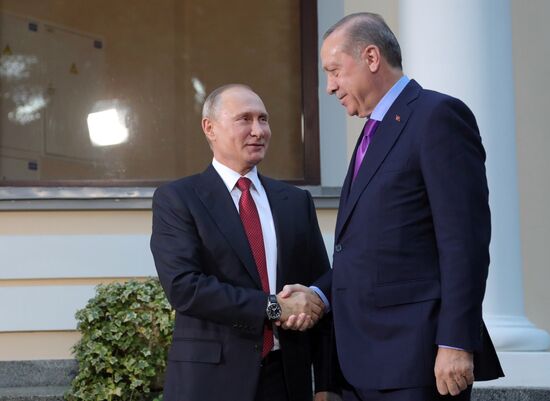 Meeting of Russian President Vladimir Putin, President of Iran Hassan Rouhani and President of Turkey Recep Tayyip Erdogan