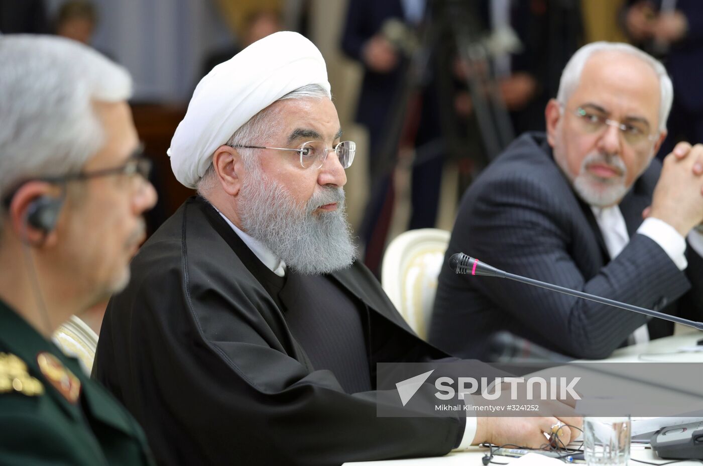 Meeting of Russian President Vladimir Putin, President of Iran Hassan Rouhani and President of Turkey Recep Tayyip Erdogan