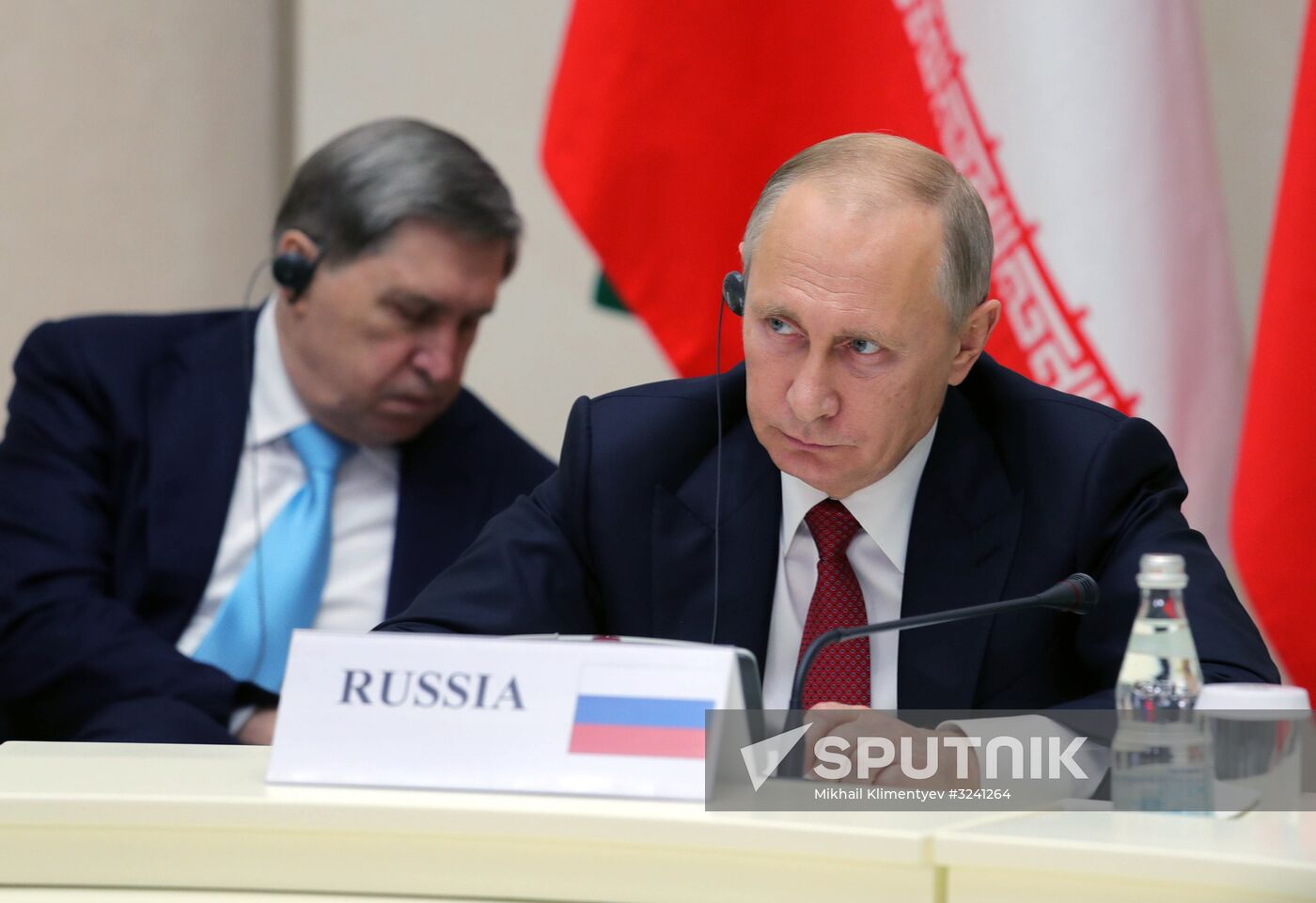 Meeting of Russian President Vladimir Putin, President of Iran Hassan Rouhani and President of Turkey Recep Tayyip Erdogan