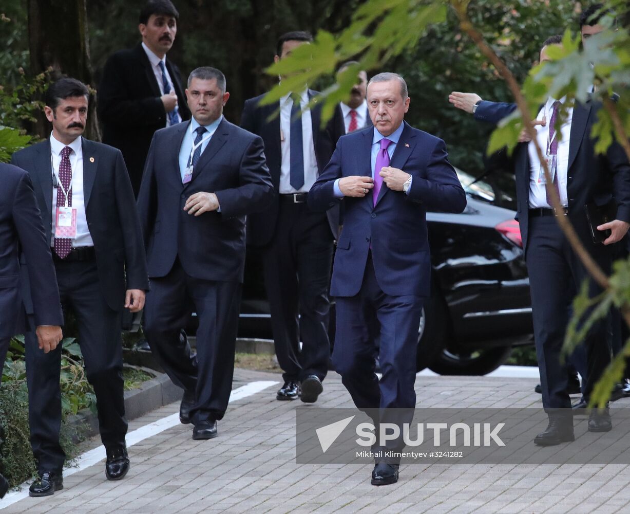 Meeting of Russian President Vladimir Putin, President of Iran Hassan Rouhani and President of Turkey Recep Tayyip Erdogan