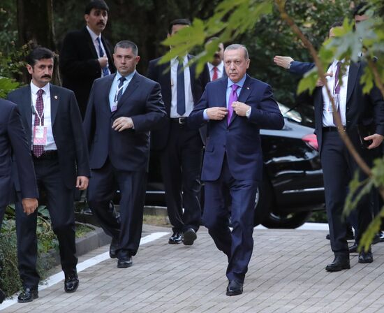 Meeting of Russian President Vladimir Putin, President of Iran Hassan Rouhani and President of Turkey Recep Tayyip Erdogan