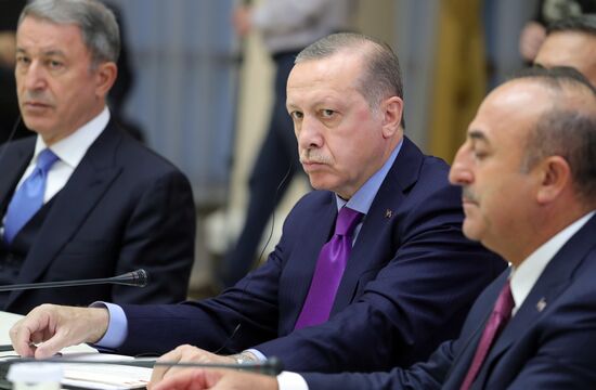 Meeting of Russian President Vladimir Putin, President of Iran Hassan Rouhani and President of Turkey Recep Tayyip Erdogan