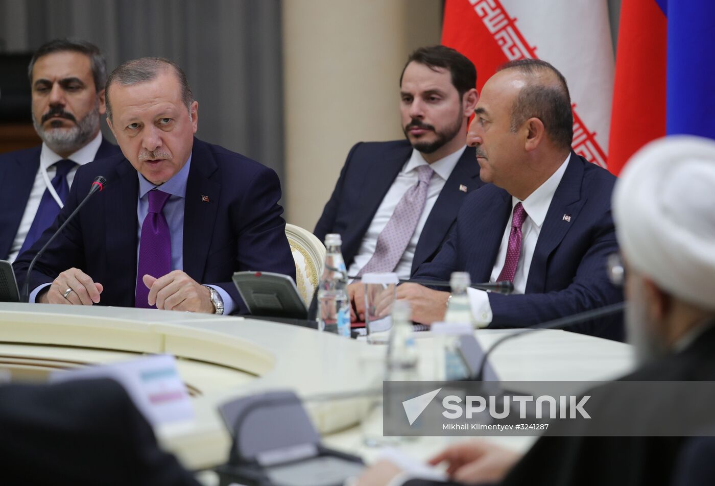 Meeting of Russian President Vladimir Putin, President of Iran Hassan Rouhani and President of Turkey Recep Tayyip Erdogan
